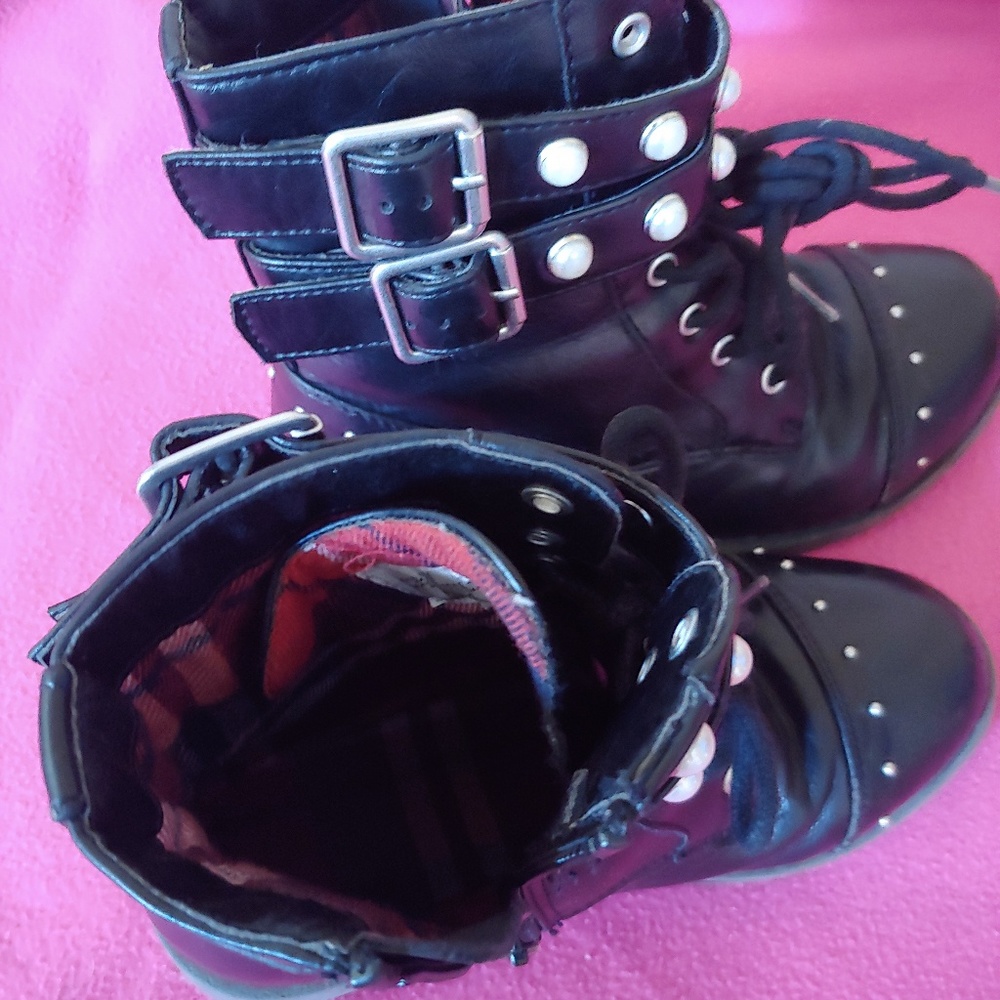 Girls biker boots
